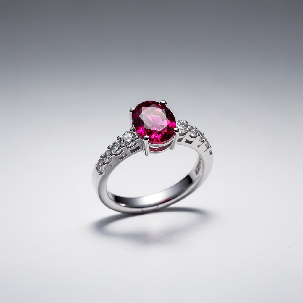 Reddish Pink Ruby Solitaire